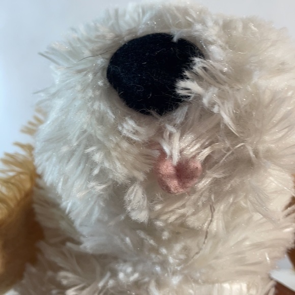 Fiesta White Tan Snuggly Soft Puppy Dog Plush - Picture 3 of 14